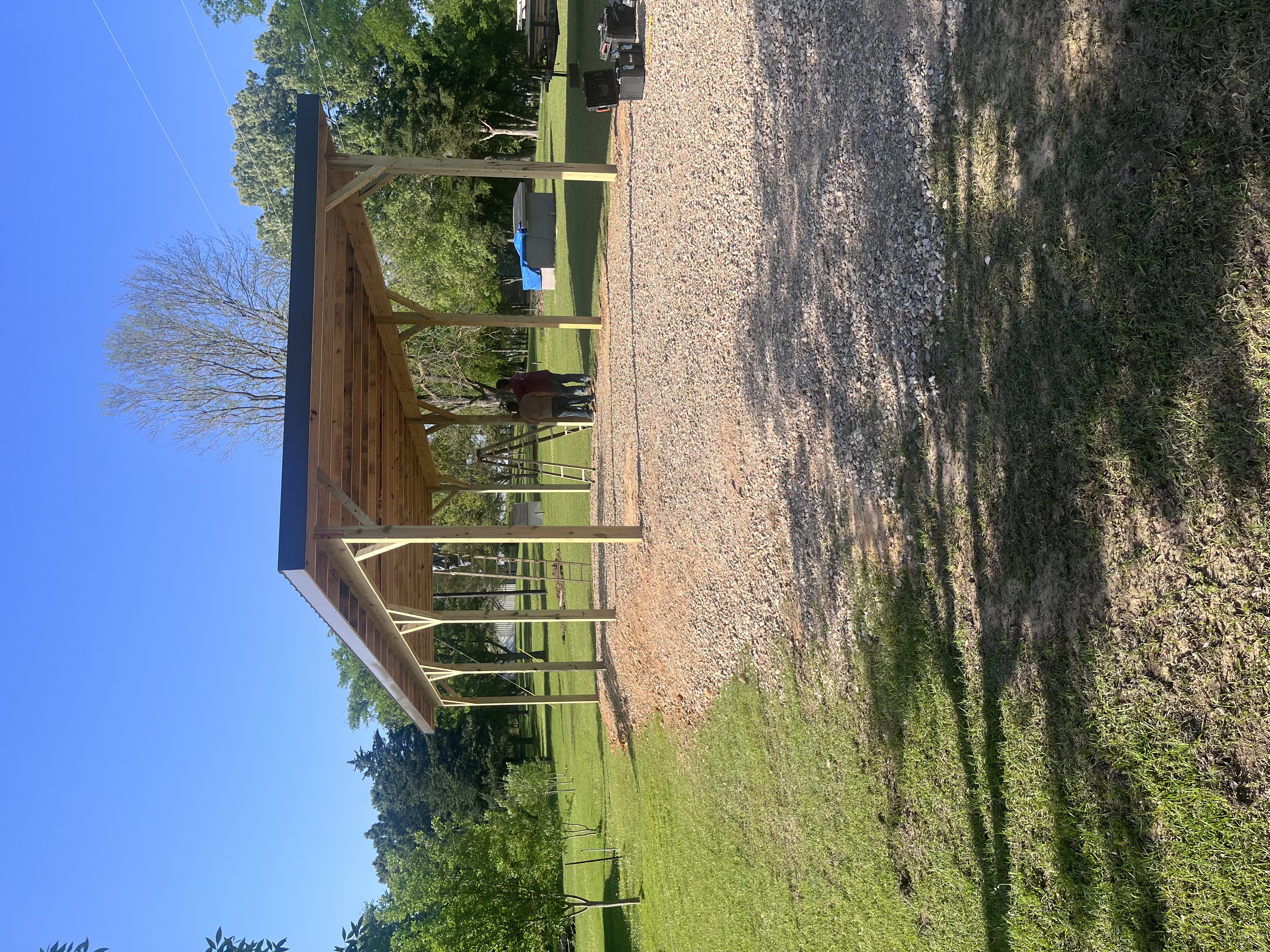 Outdoor pavilion build