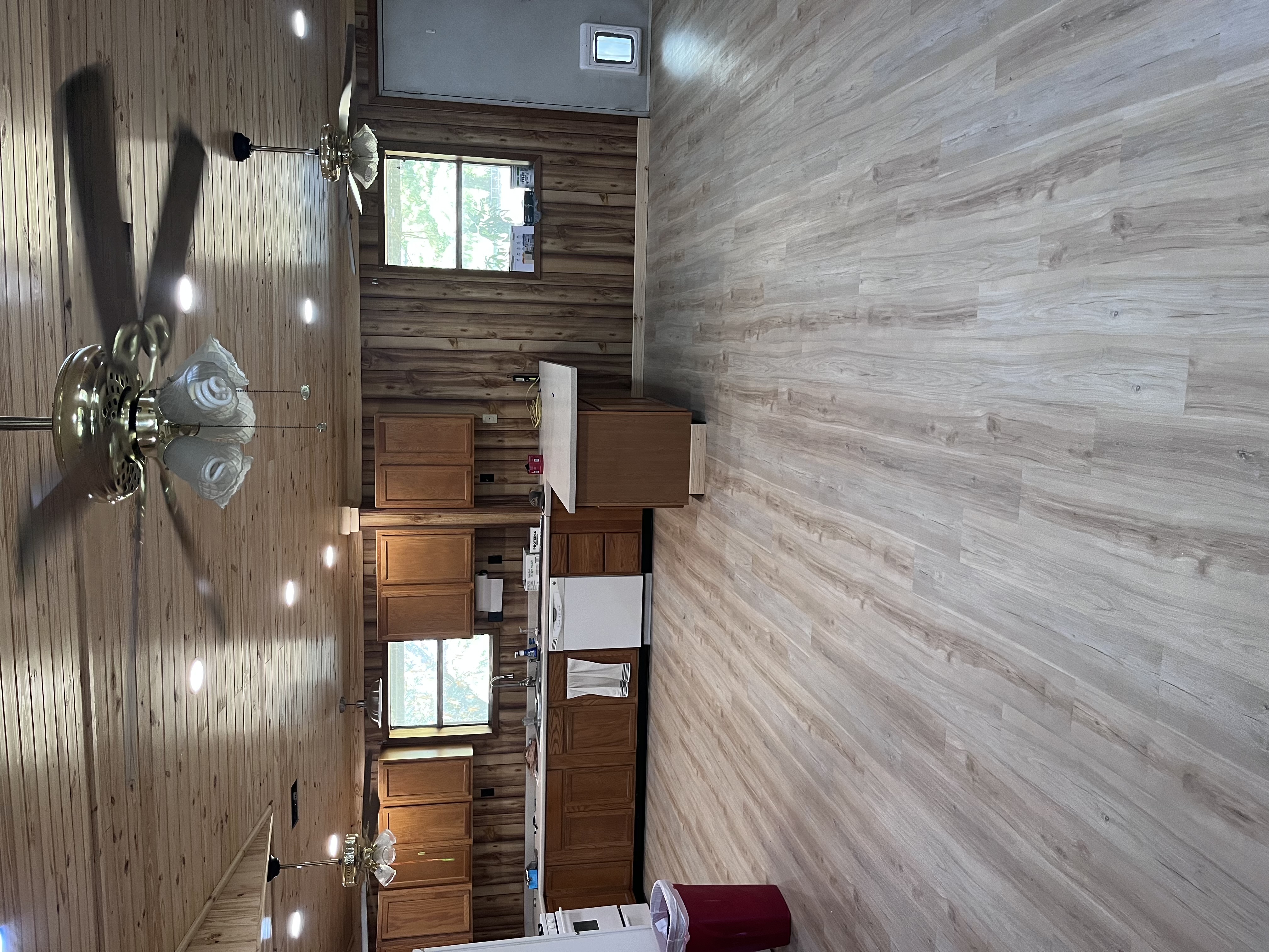 Completed interior flooring